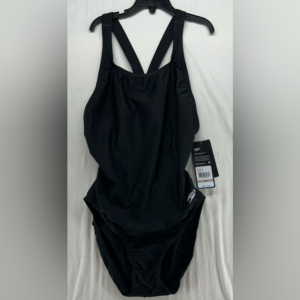 Speedo Black Crossback Performance Women's One-Piece Swimsuit